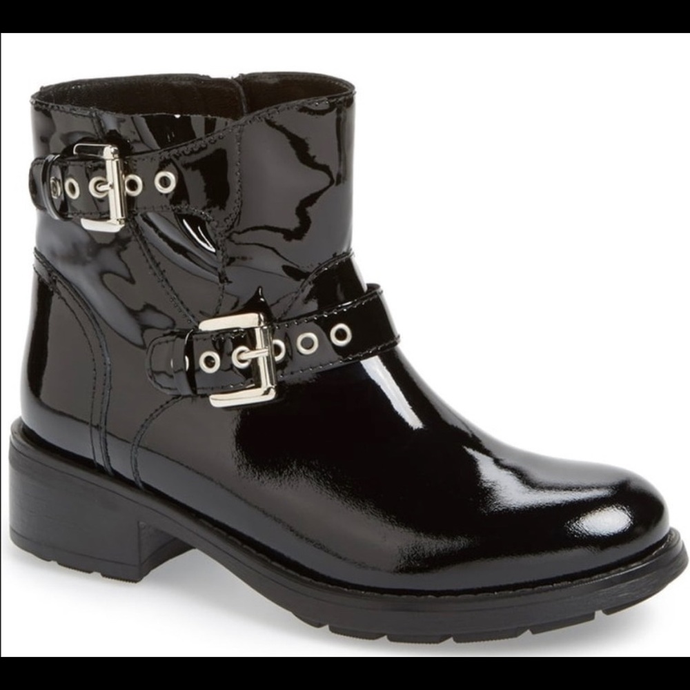 Aquatalia patent boots black